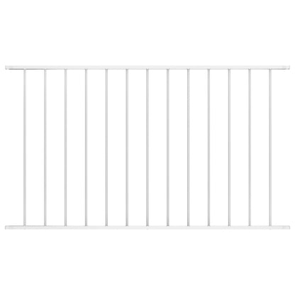 Panel De Valla Con Acero Recubrimiento Polvo Blanco 1,7x1,25m / Vetonek_2