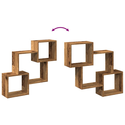 Mueble De Pared Madera Ingeniería Madera Envejecida 78x18x71 Cm / Vetonek_0