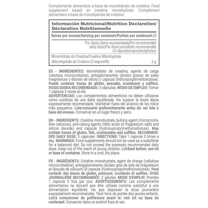 Creatina Monohidrato (creapure®) - 120 Cápsulas Vegetales - Aumenta La Fuerza - Masmusculo_5