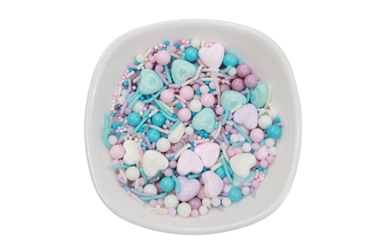 Mix Corazones, Bolitas Y Palitos Colores Pasteles Sprinkles 450g_1
