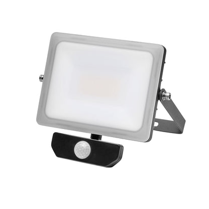 Foco Led Plano 30 Watt. Luz Blanca 4000º K  Ip 65 2400 Lumenes Con Sensor De Presencia