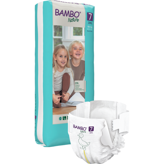 Fralda T7 (+18 Kg) Bambo Nature 40 unidades