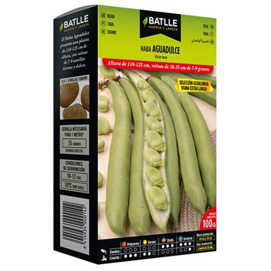 Sementes de Fava Aguadulce Selecionadas Batlle Acualonga 100g