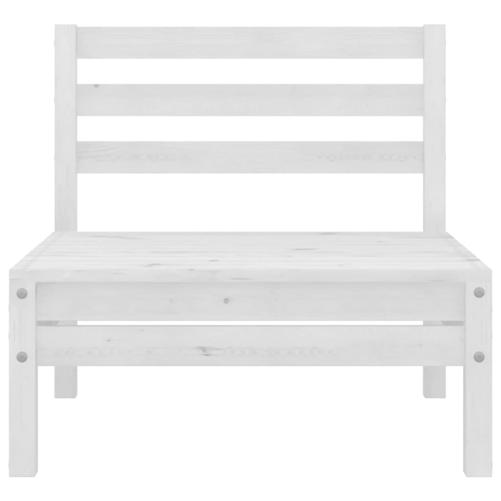 Juego De Muebles De Jardín 8 Piezas Madera Maciza Pino Blanco / Vetonek_3