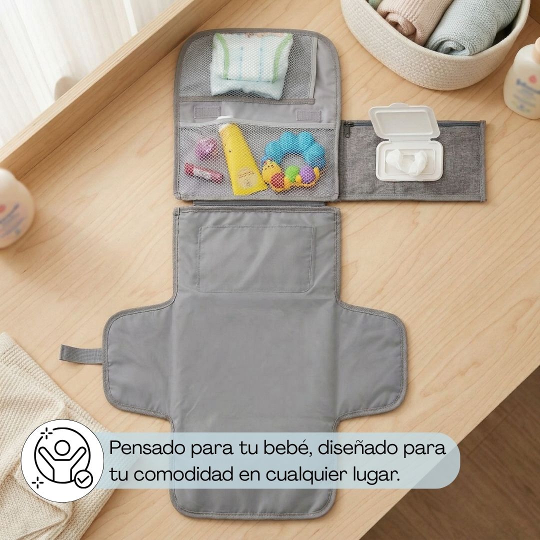 Bathby | Cambiador Portátil Y Plegable Para Bebé, Color Gris_1