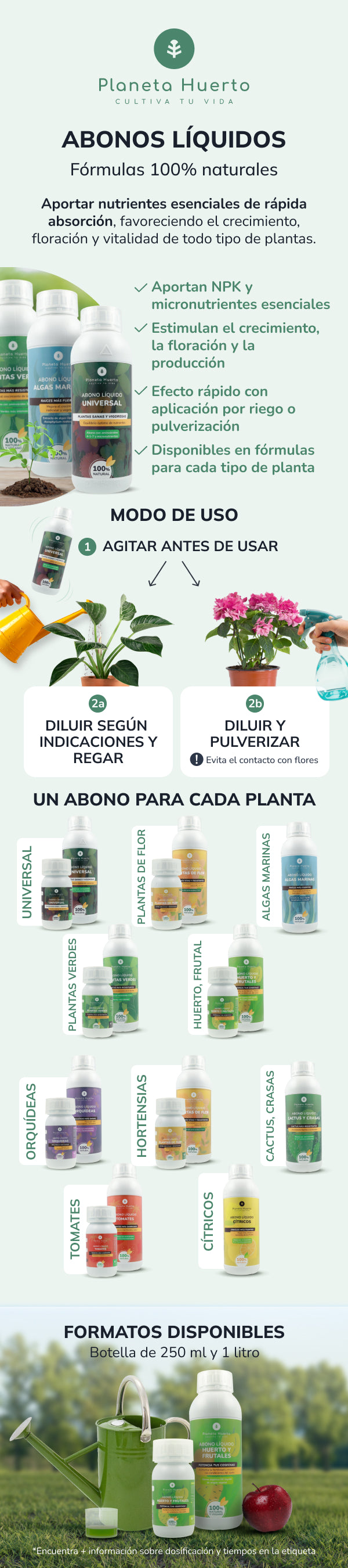 Fertilizante Líquido Planeta Huerto para Orquídeas 1 l