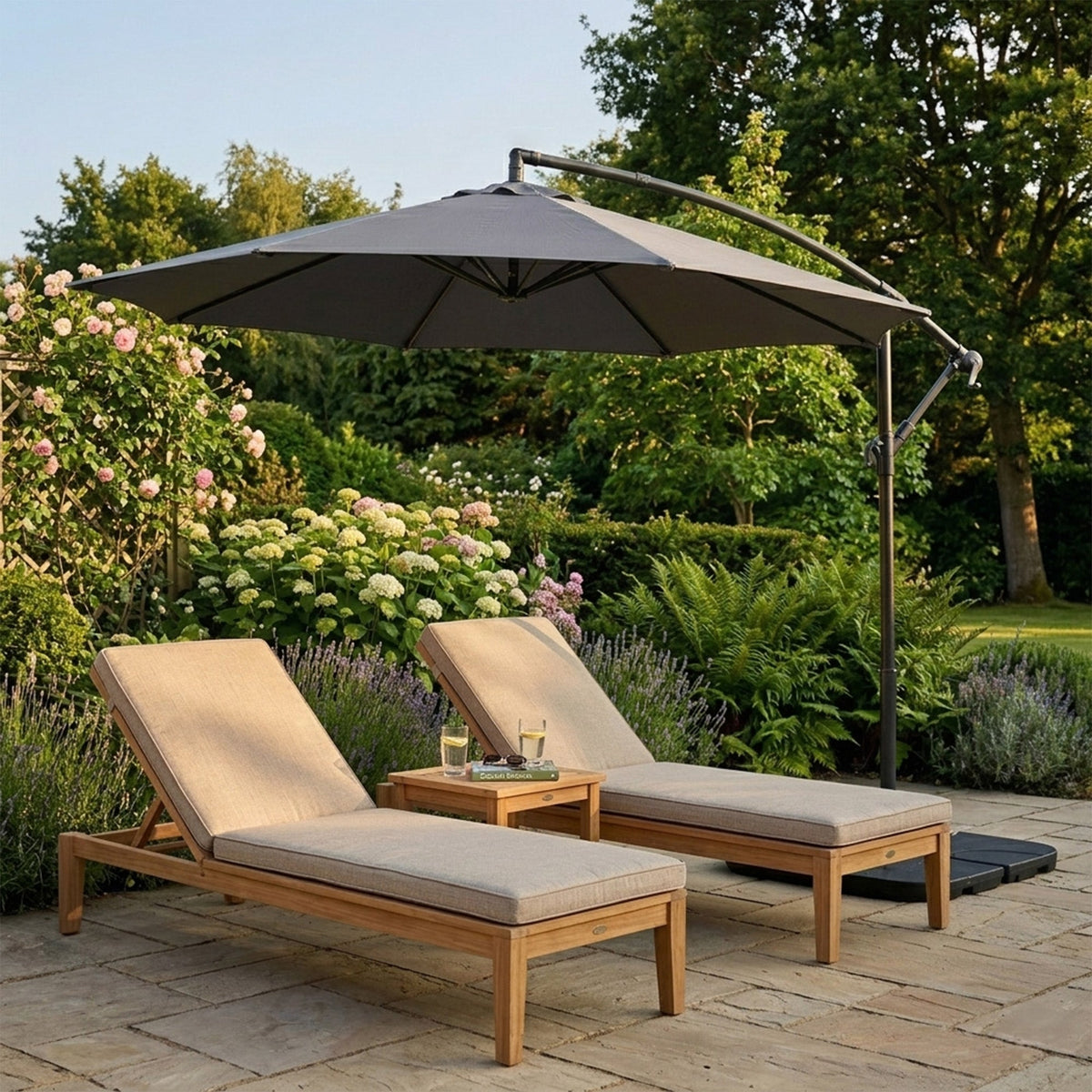 Parasol Excéntrico De 3 M – Gris_3