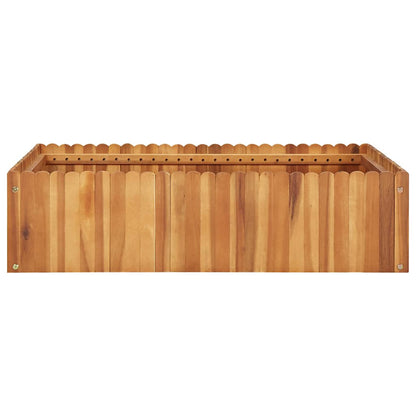 Arriate De Madera Maciza De Acacia 100x100x25 Cm_0
