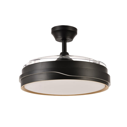 Ventilador Dc Tempano Negro/oro 72w 3aspas 107d 7200lm 6vel 3000k,4500k,6000k, Remoto+temporizador+memoria_1
