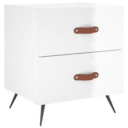 Mesita Noche 2 Uds Madera Ingeniería Blanco Brillo 40x35x47,5cm_3