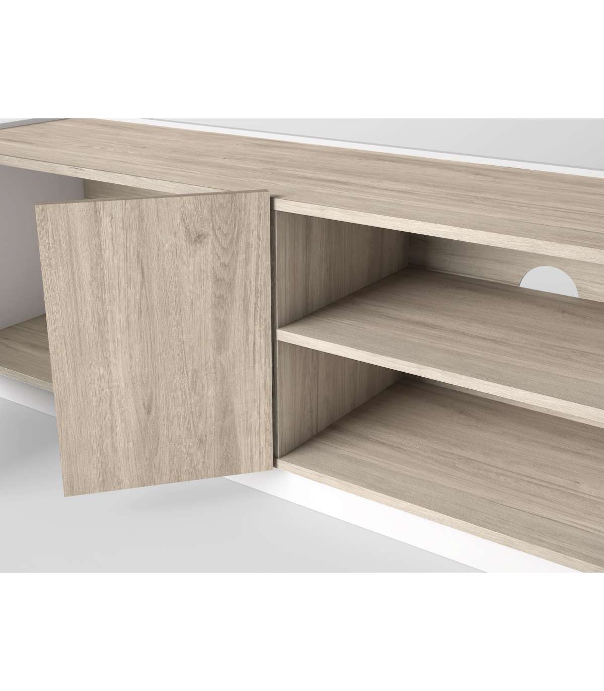 Mueble Para Tv Celia Acabado Blanco/sahara, 48cm(alto) 180cm(ancho) 41.6cm(largo)_3
