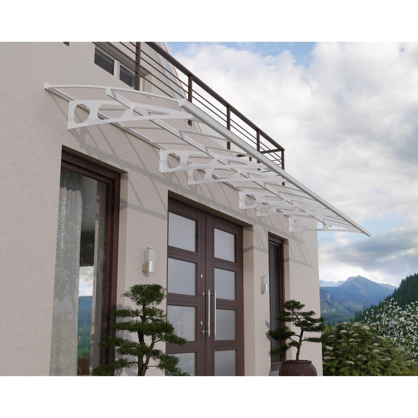 Marquise de porta Bordeaux 670x140 cm 