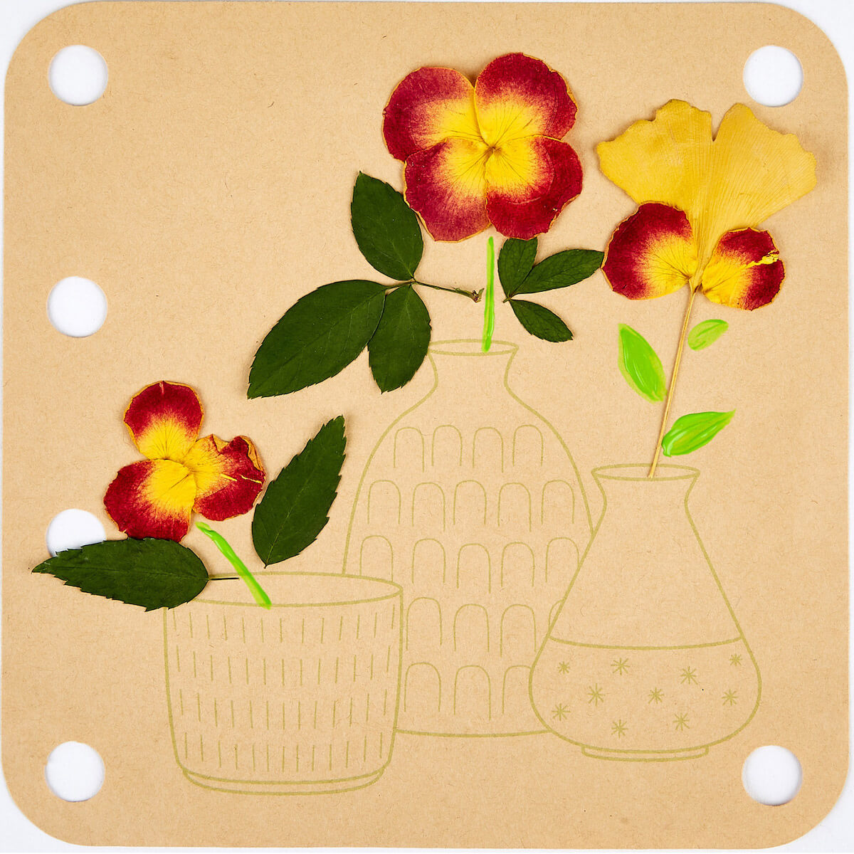 Kit Artístico Prensador Flores Hape_1