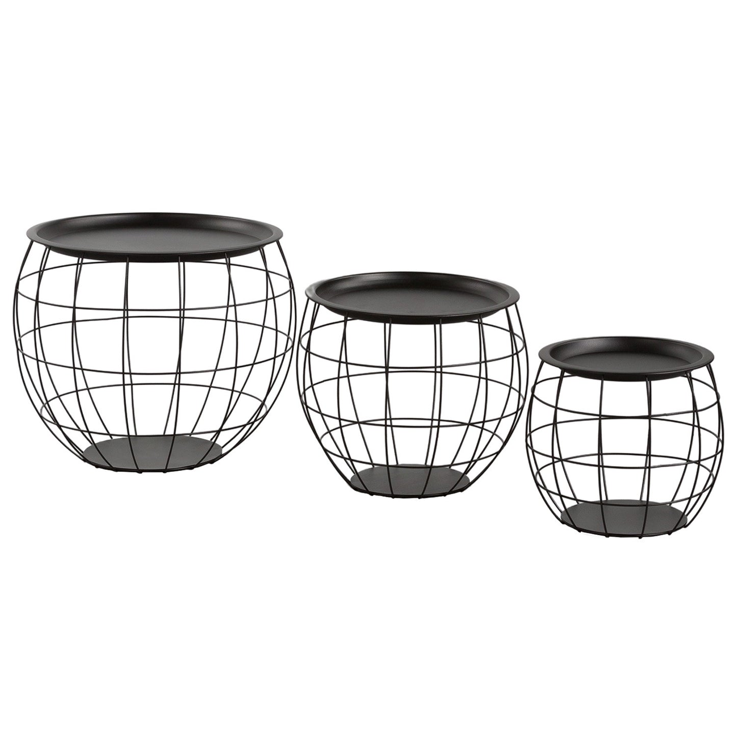 Kit 3 Mesitas De Centro Redondas Baloon Thinia Home_0