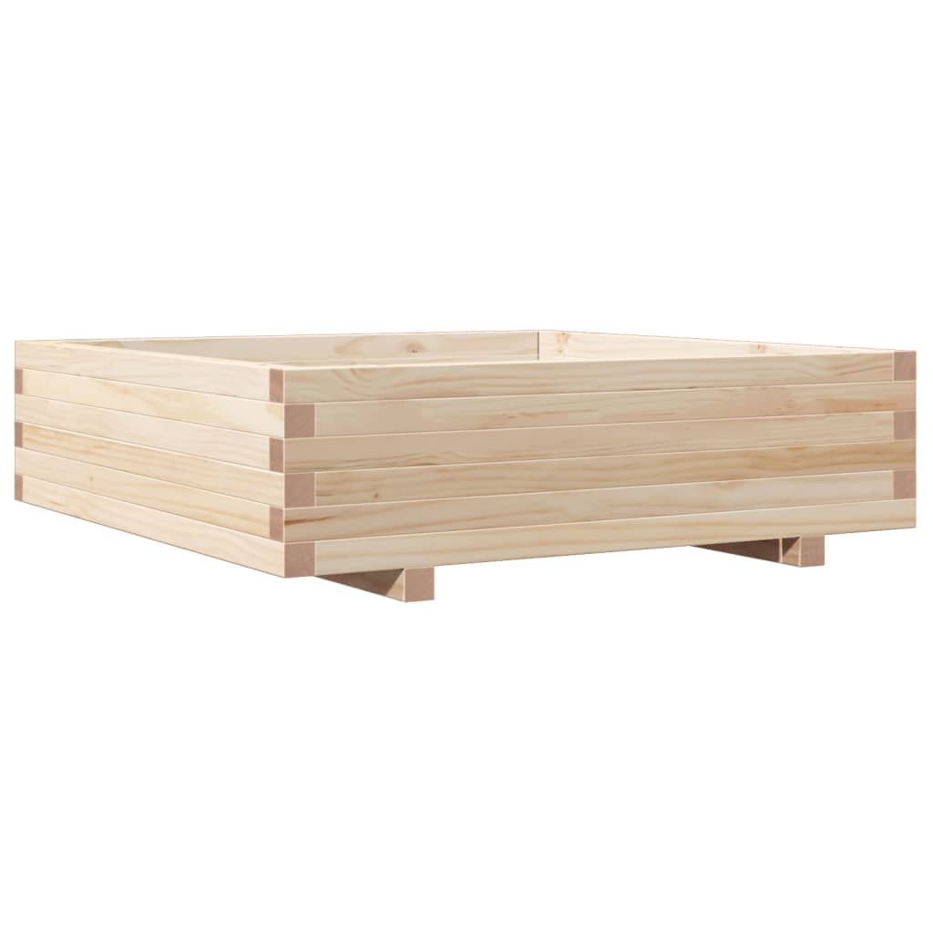 Jardinera De Madera Maciza De Pino 90x90x26,5 Cm_0