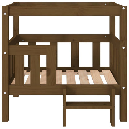 Vidaxl Cama Para Perros Madera Maciza Pino Marrón Miel 75,5x63,5x70 Cm_4