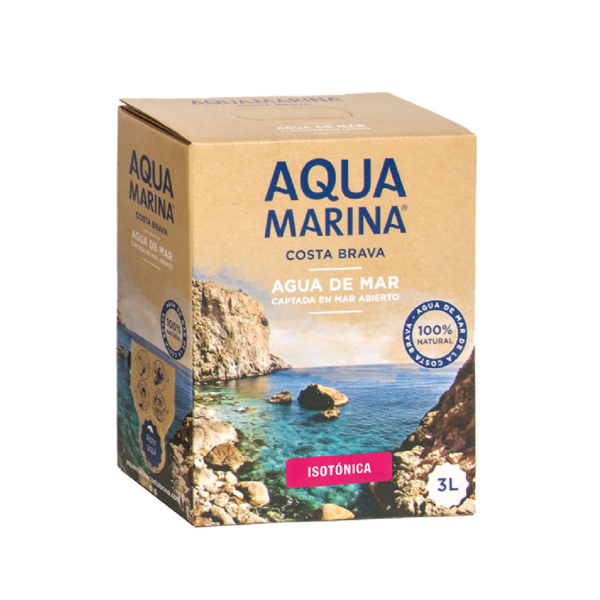 Água do mar isotónica B&amp;B Aquamarina 3 L.
