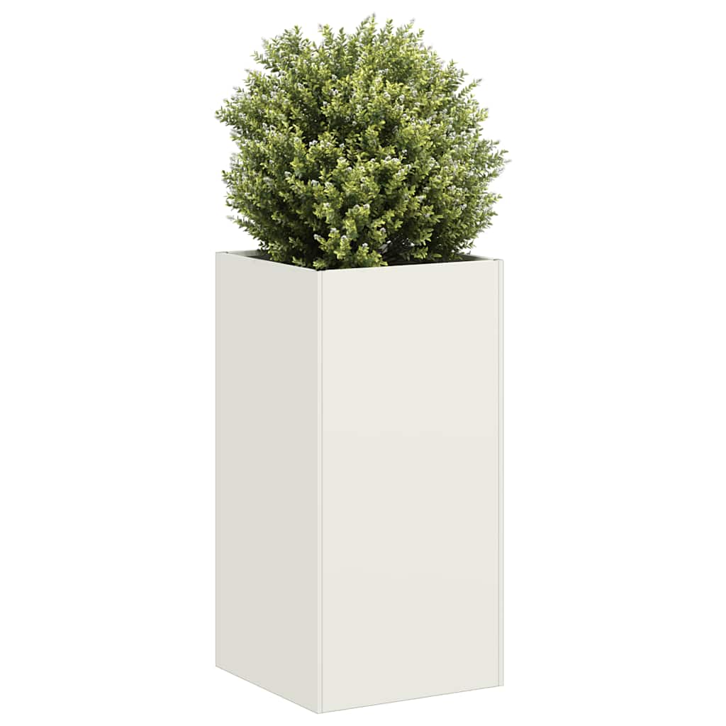 Jardinera De Acero Laminado En Frío Blanco 40x40x80 Cm_1