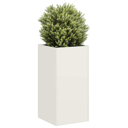 Jardinera De Acero Laminado En Frío Blanco 40x40x80 Cm_1