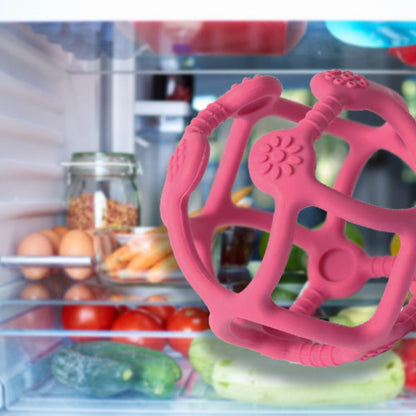 Mordedor De Silicona Pelota Ergonomica Fuscia_5