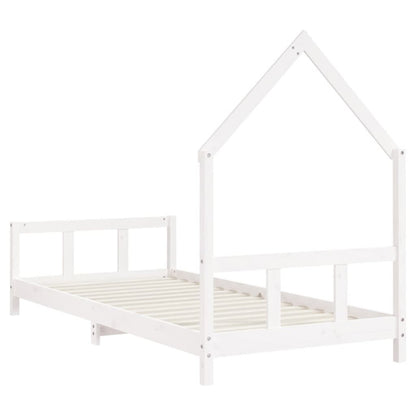 Vidaxl Estructura De Cama Para Niños Madera De Pino Blanco 90x200 Cm_5