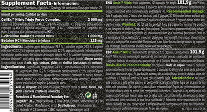Nitric - 125 Cápsulas - Óxido Nítrico - Amix Nutrition_5