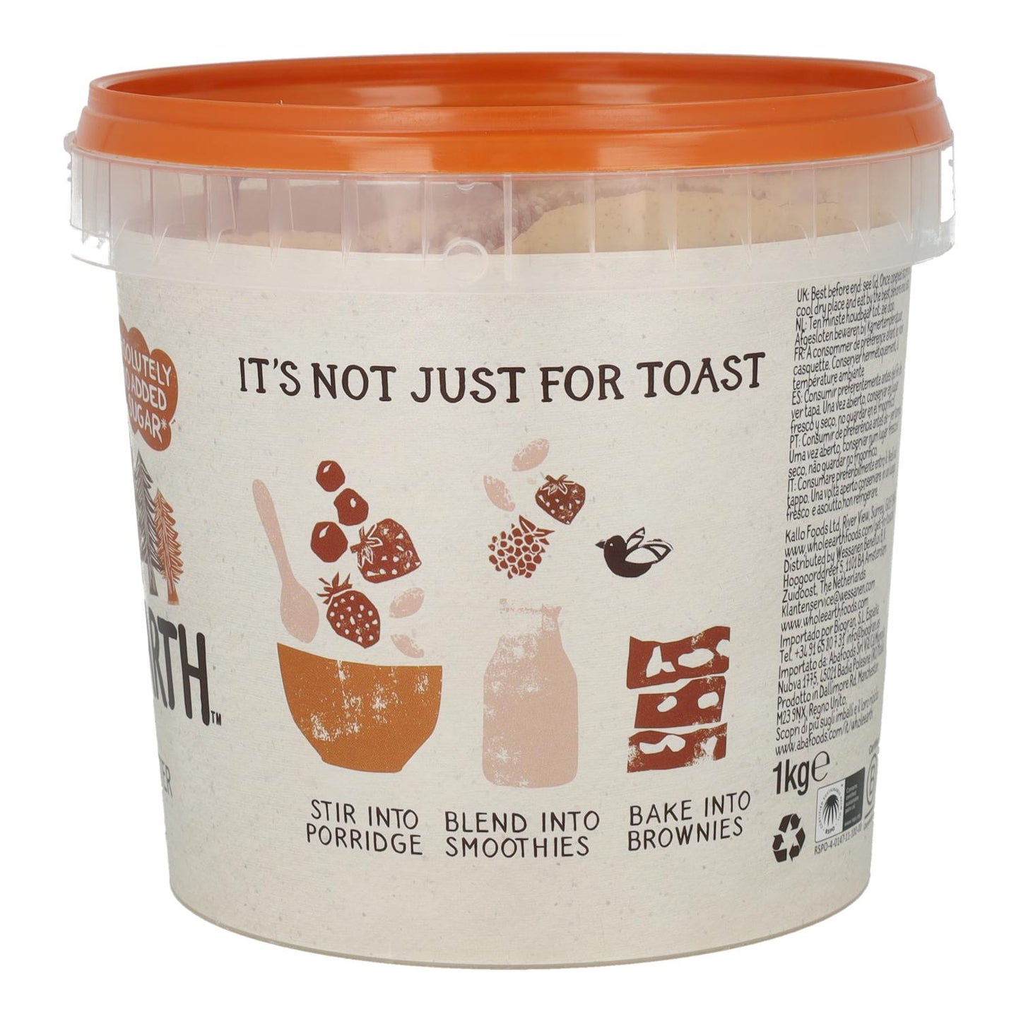 Manteiga de amendoim Whole Earth Smooth 1 kg