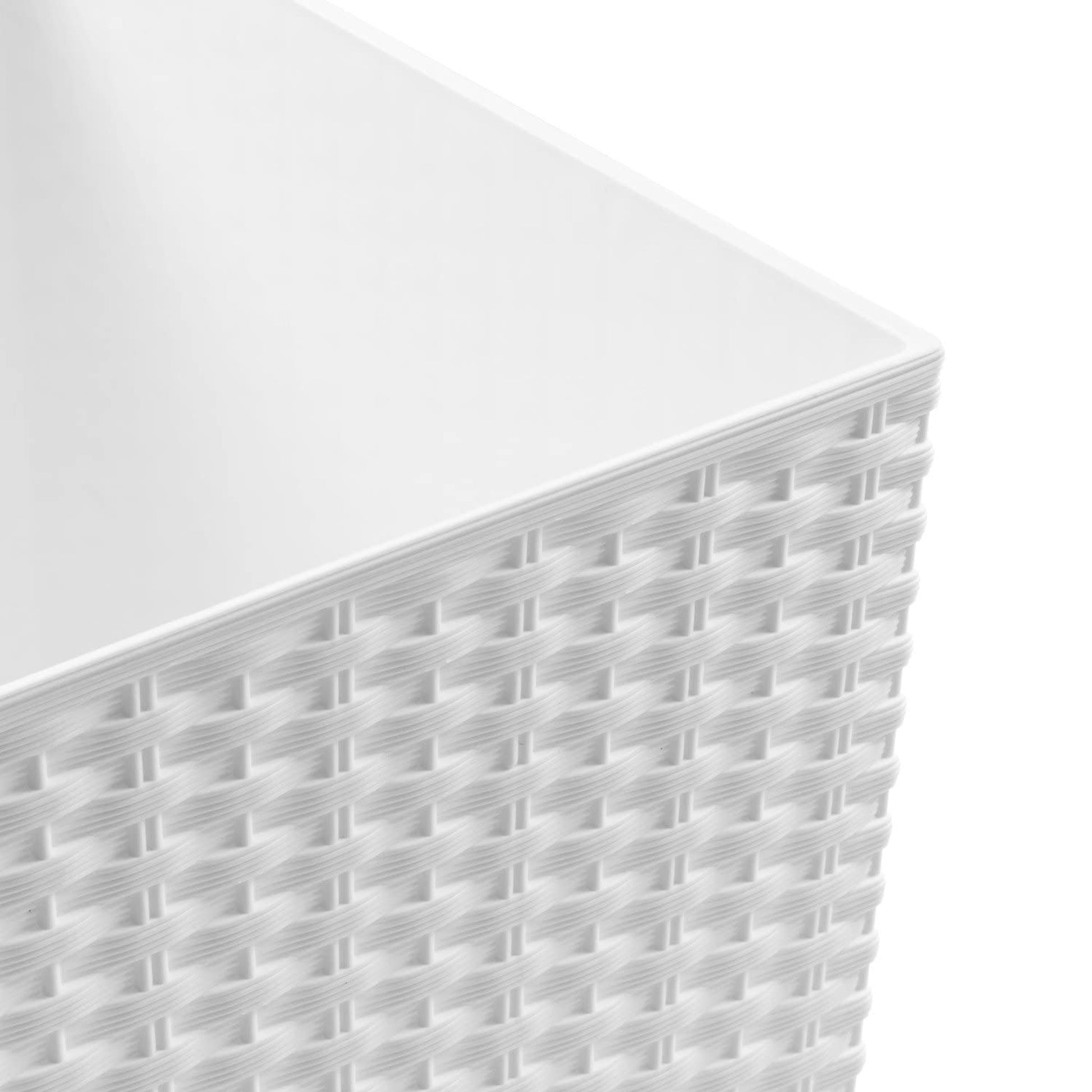 Maceta Rato 15,8 Litros Con Cubilete Para Plantar En Color Blanco 26,2 X 26,2 X 26,6 Cm.