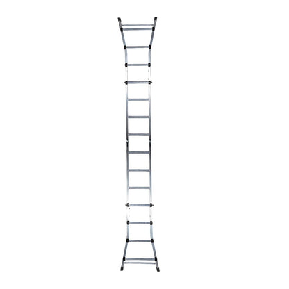 Escalera Telescópica Aluminio  3+3 Peldaños Perfil 67 Mm._2