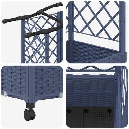 Cama Elevada Con Trellis Y Techo Gris 122 X 40 X 144 Cm Pp_5