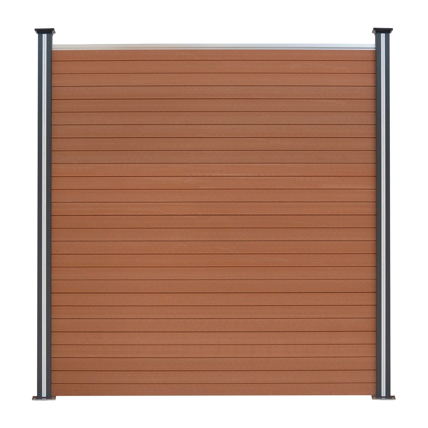 Vallas Para Exteriores De Wpc Y Aluminio - 10x Paneles + 11x Postes | Marrón_2