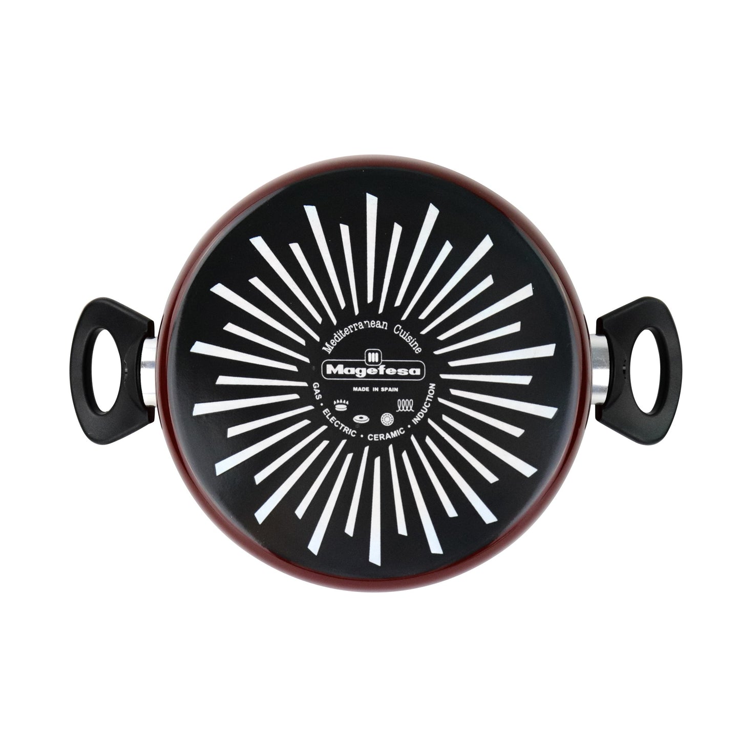 Olla Alta 'sr' Ø20cm Con Tapa Vidrio Rojo Magefesa_5