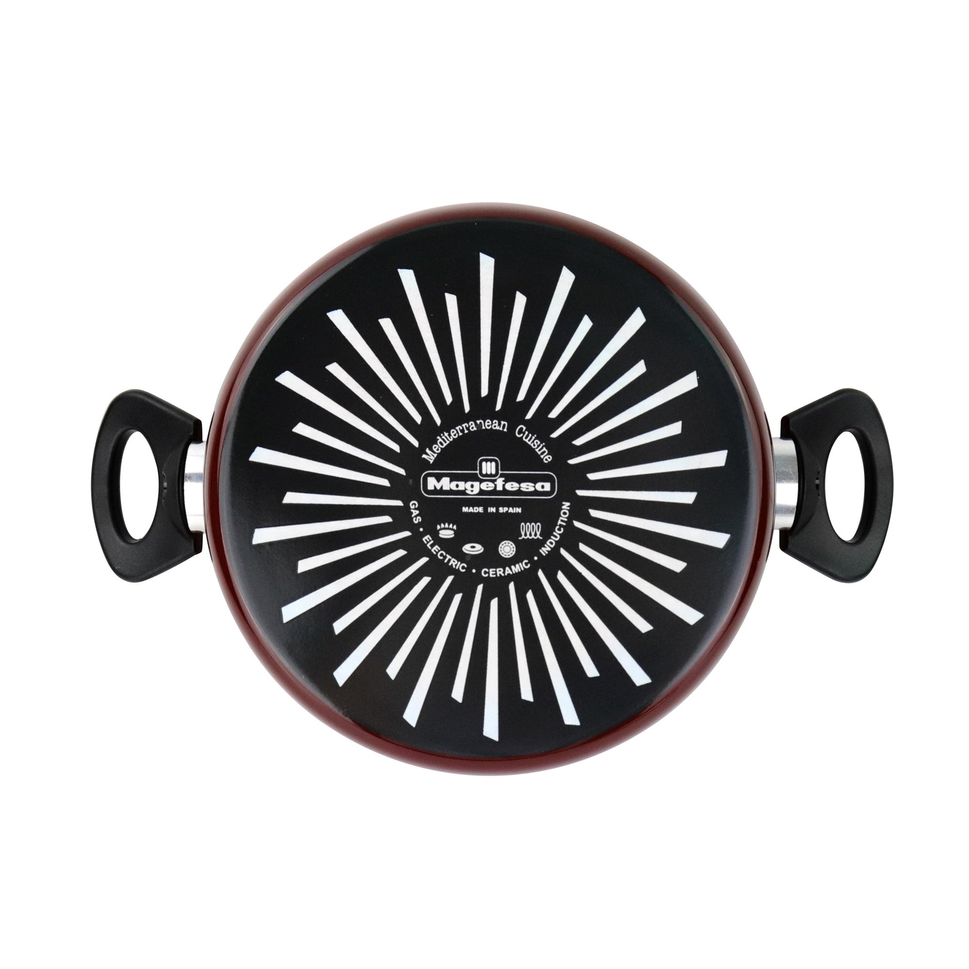Olla Alta 'sr' Ø20cm Con Tapa Vidrio Rojo Magefesa_5