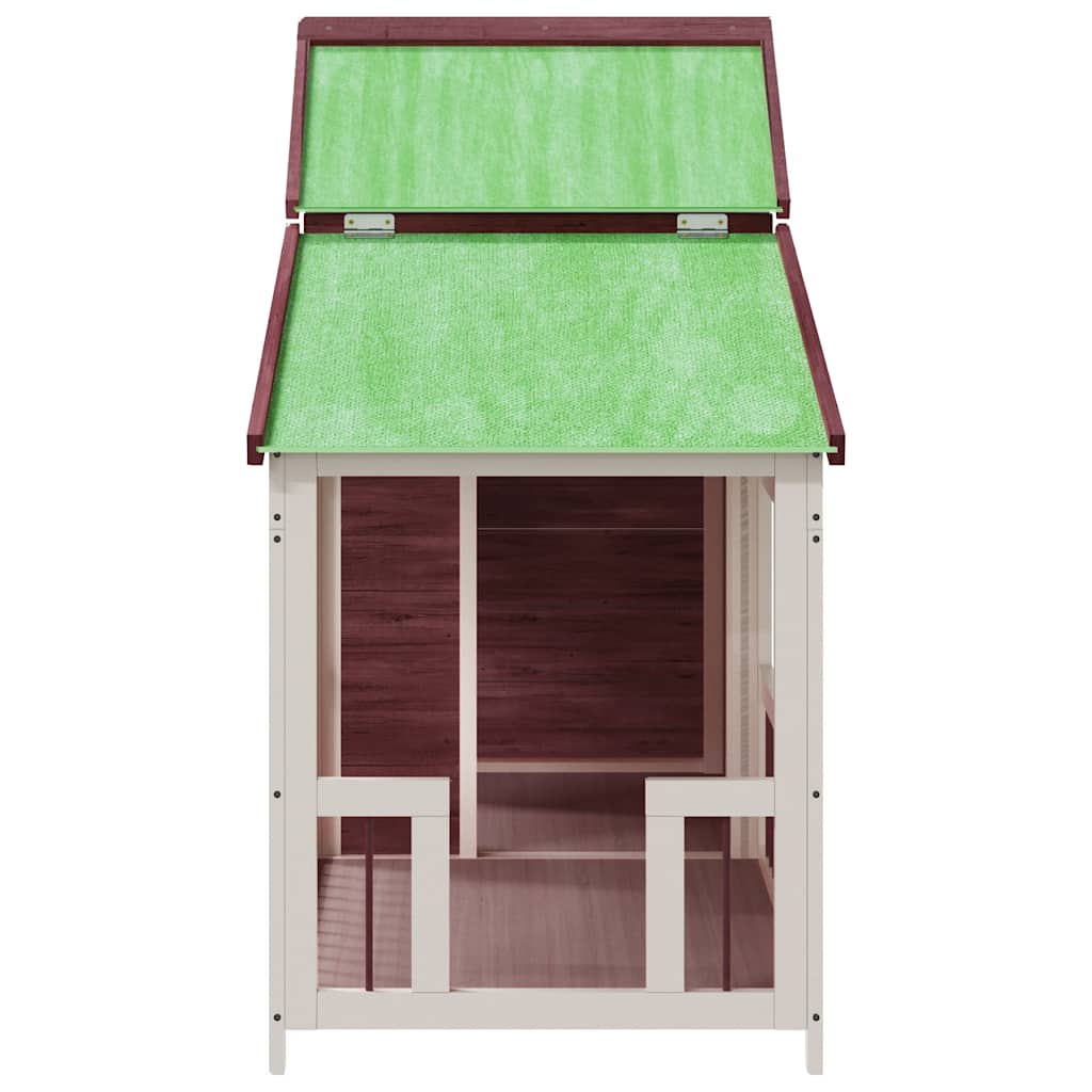 Caseta Para Perros Madera Maciza De Pino Moca 143x60,5x109 Cm_3