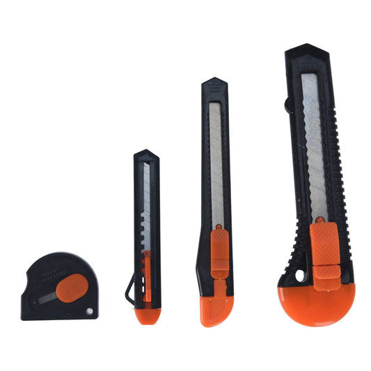 Well Home Juego De 4 Cuchillas Color Negro Y Naranja_0