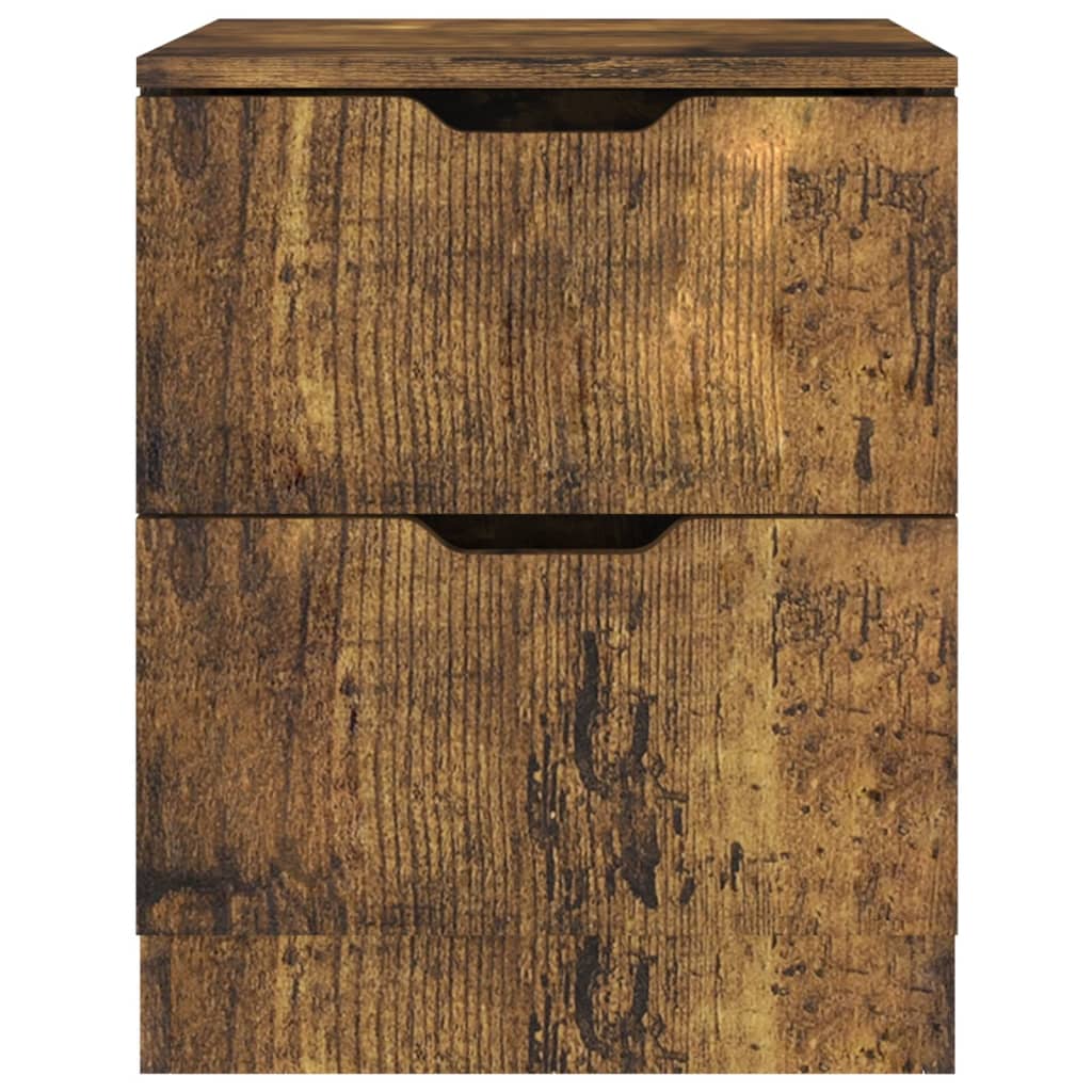 Mesita De Noche Madera De Ingeniería Roble Ahumado 40x40x50 Cm_1