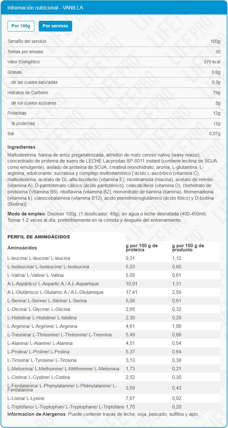 Titan - 3kg - Vainilla - Ganadores De Peso Con Proteína - Lifepro_5