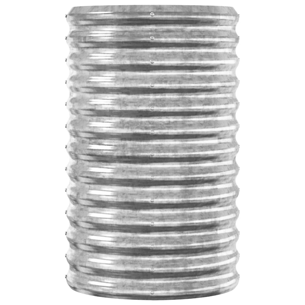Jardinera Arriate Acero Galvanizado Plata 114x40x68 Cm_3
