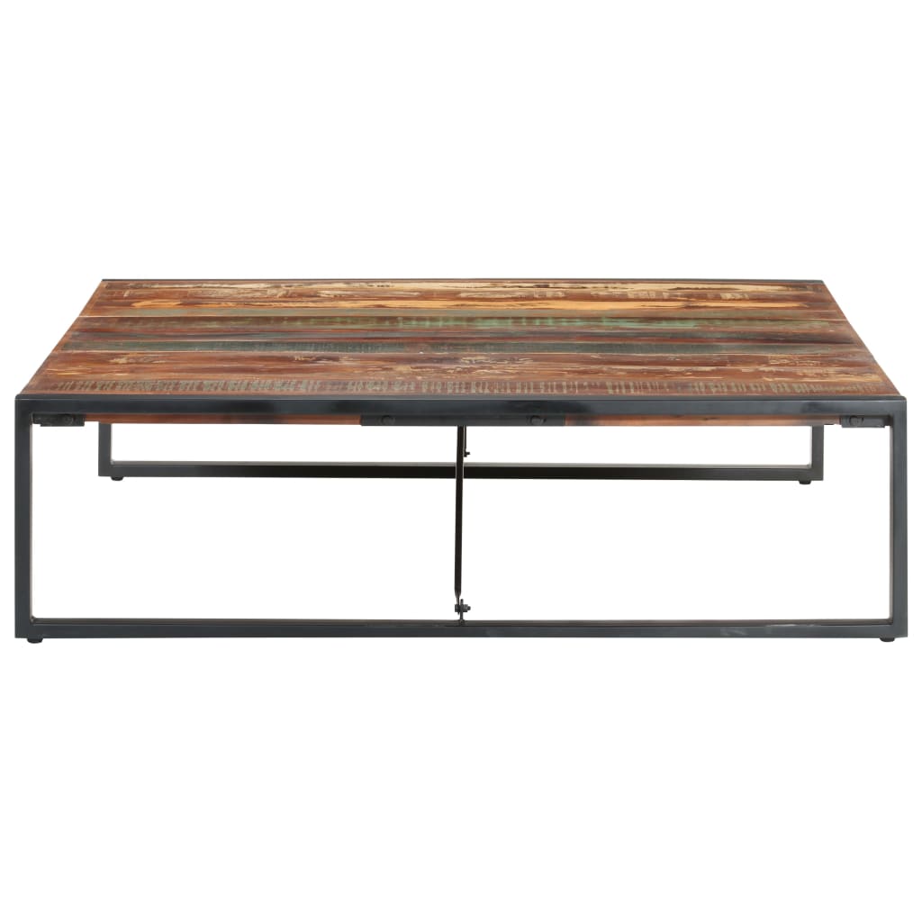 Mesa De Centro Madera Maciza Reciclada 140x140x40 Cm_1