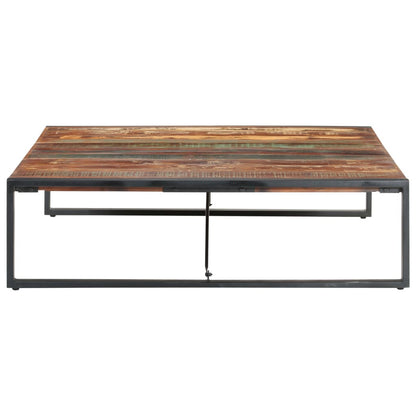 Mesa De Centro Madera Maciza Reciclada 140x140x40 Cm_1