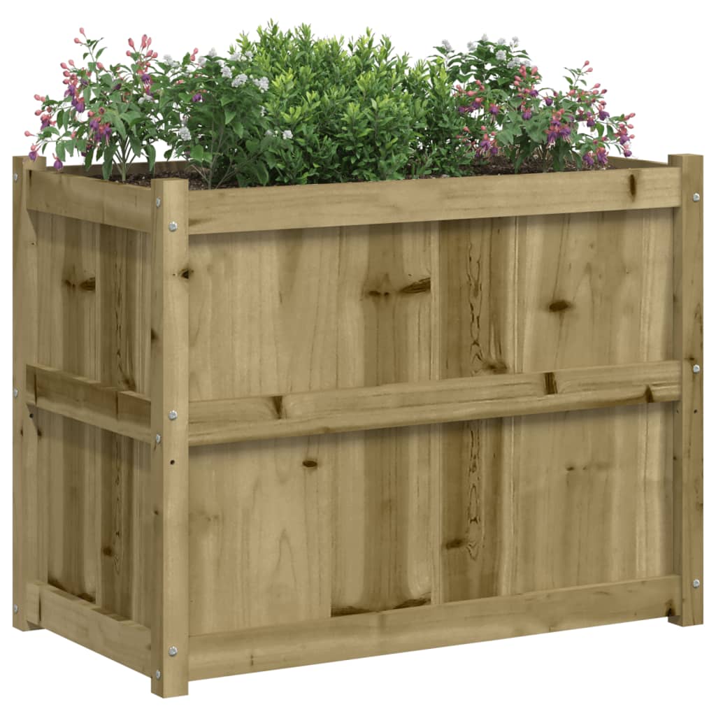 Jardinera De Madera De Pino Impregnada 90x50x70 Cm_3