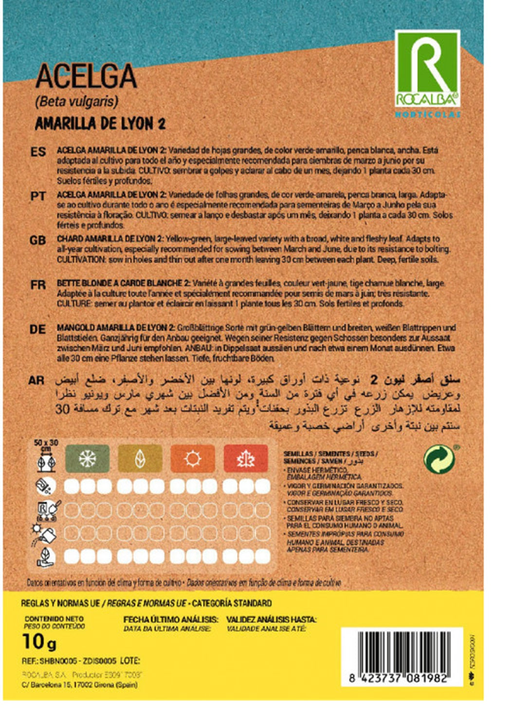 Semillas Acelga Amarilla De Lyon 25g_1