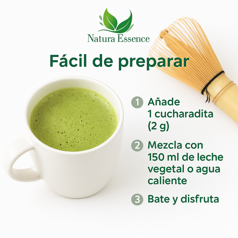 Matcha Latte Eco 100 Gramos – Té Matcha Premium Con Avena Y Coco Ecológicos_2