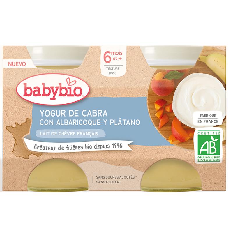 Iogurte de Damasco e Banana com Leite de Cabra Biológico Babybio 2x130gr