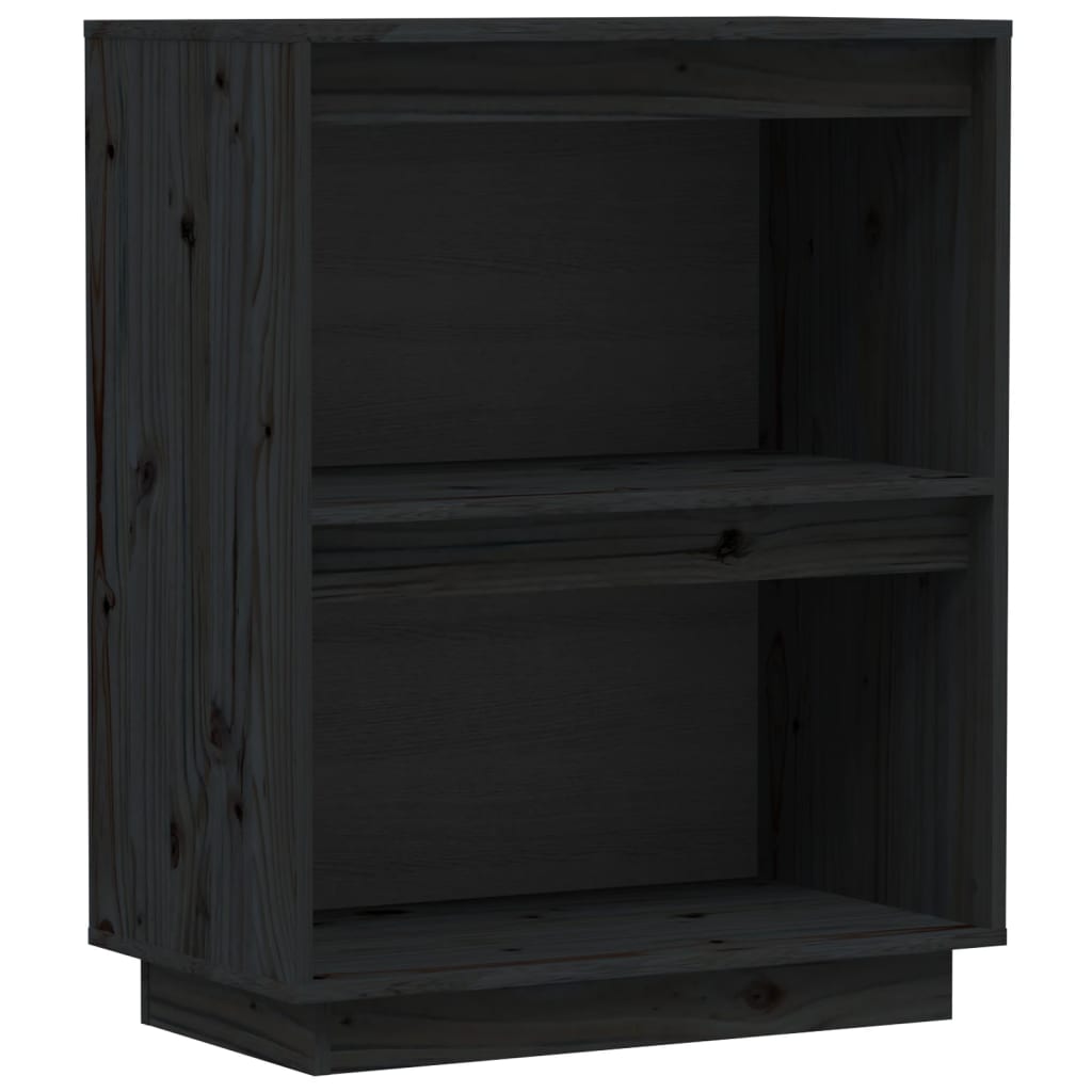 Mesa Consola De Madera Maciza De Pino Negro 60x34x75 Cm / Vetonek_1