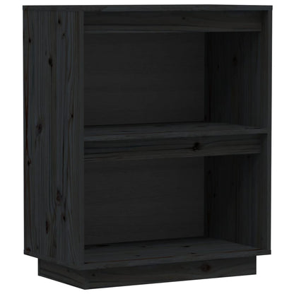 Mesa Consola De Madera Maciza De Pino Negro 60x34x75 Cm / Vetonek_1