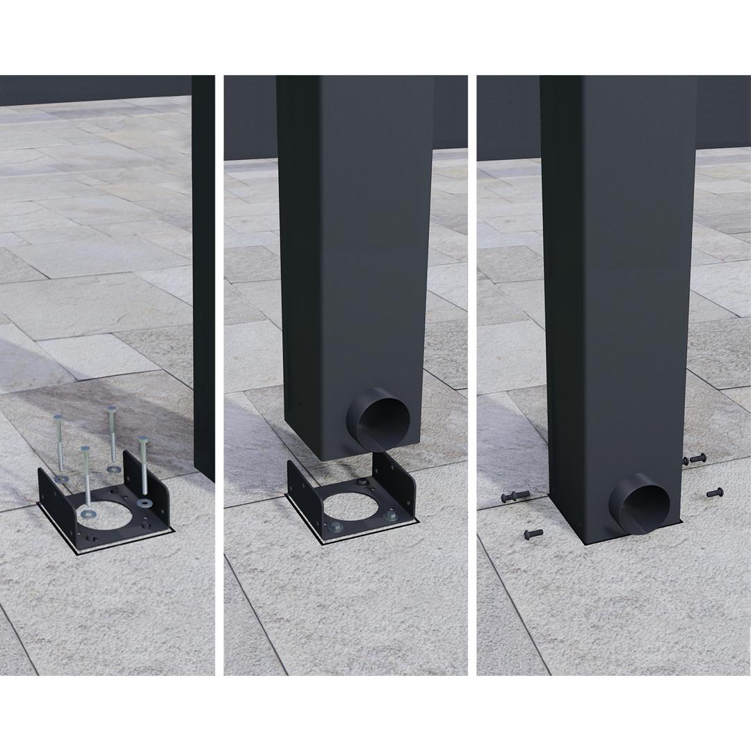 Pérgola anexa Stockholm 342x370 cm 