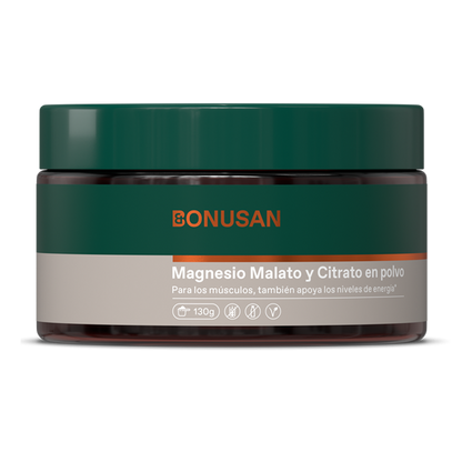 Malato de Magnésio e Citrato Bonusan em pó 130g