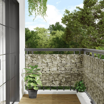 Pantalla De Privacidad De Balcón Pvc Look Piedra 800x75 Cm / Vetonek_4