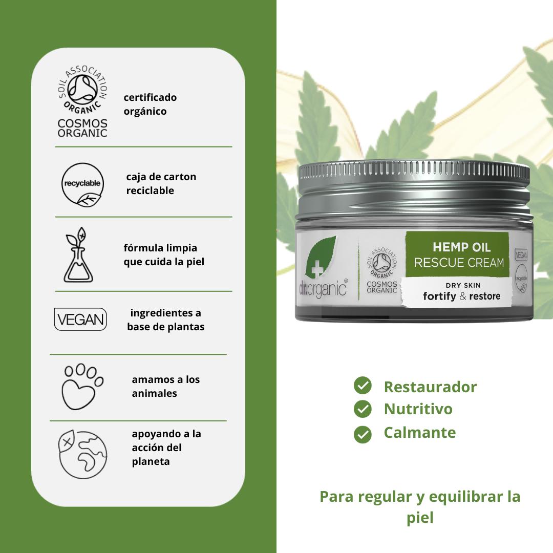 Dr. Organic Hemp Oil Creme Reparador 24 horas 50ml